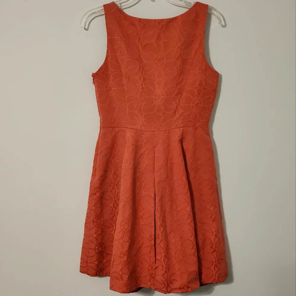 Jones Wear Dress Pink Floral Embroidered Sleeveless Fit & Flare Dress Size 6 - Picture 8 of 10